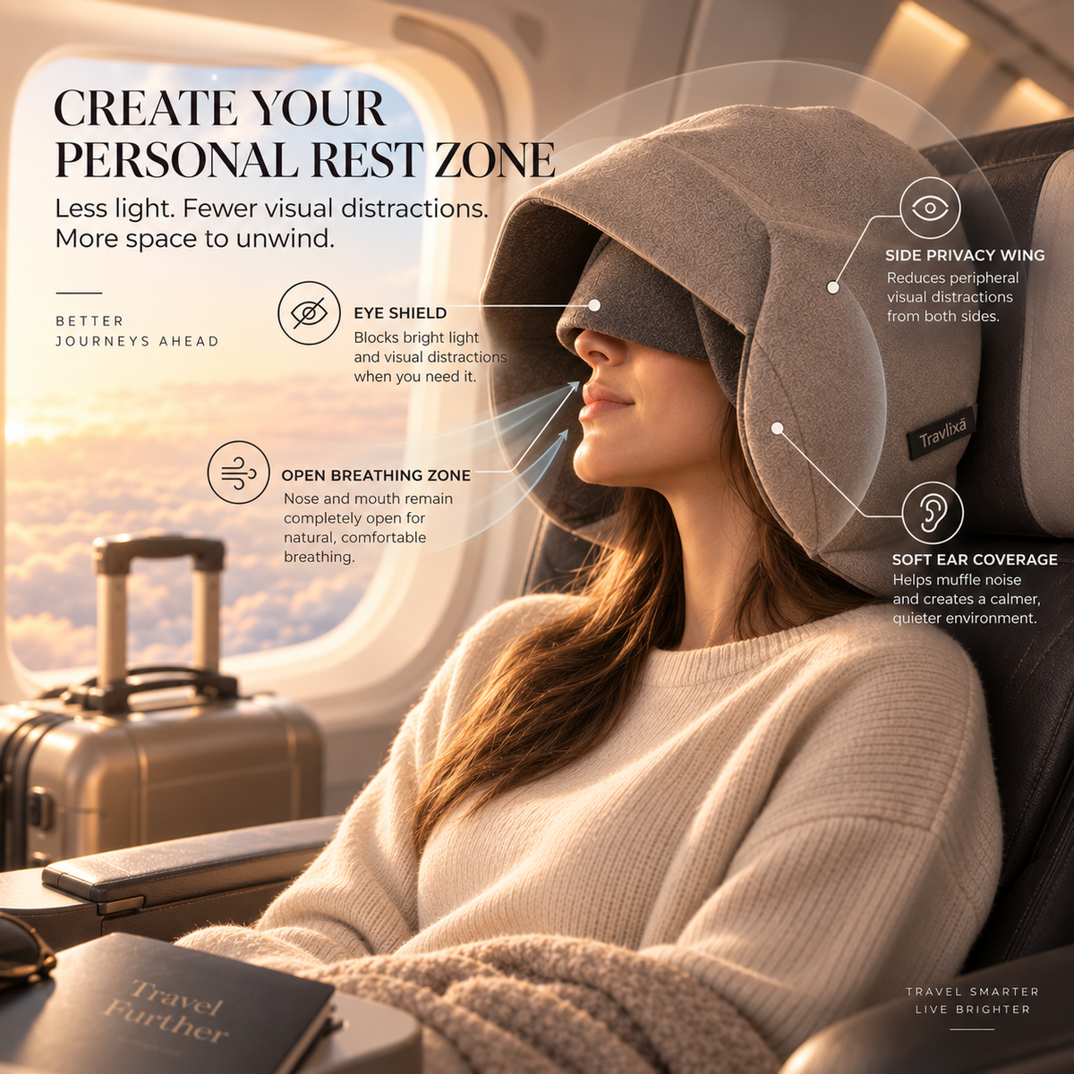 Travlixa™ Convertible Privacy Travel Hood