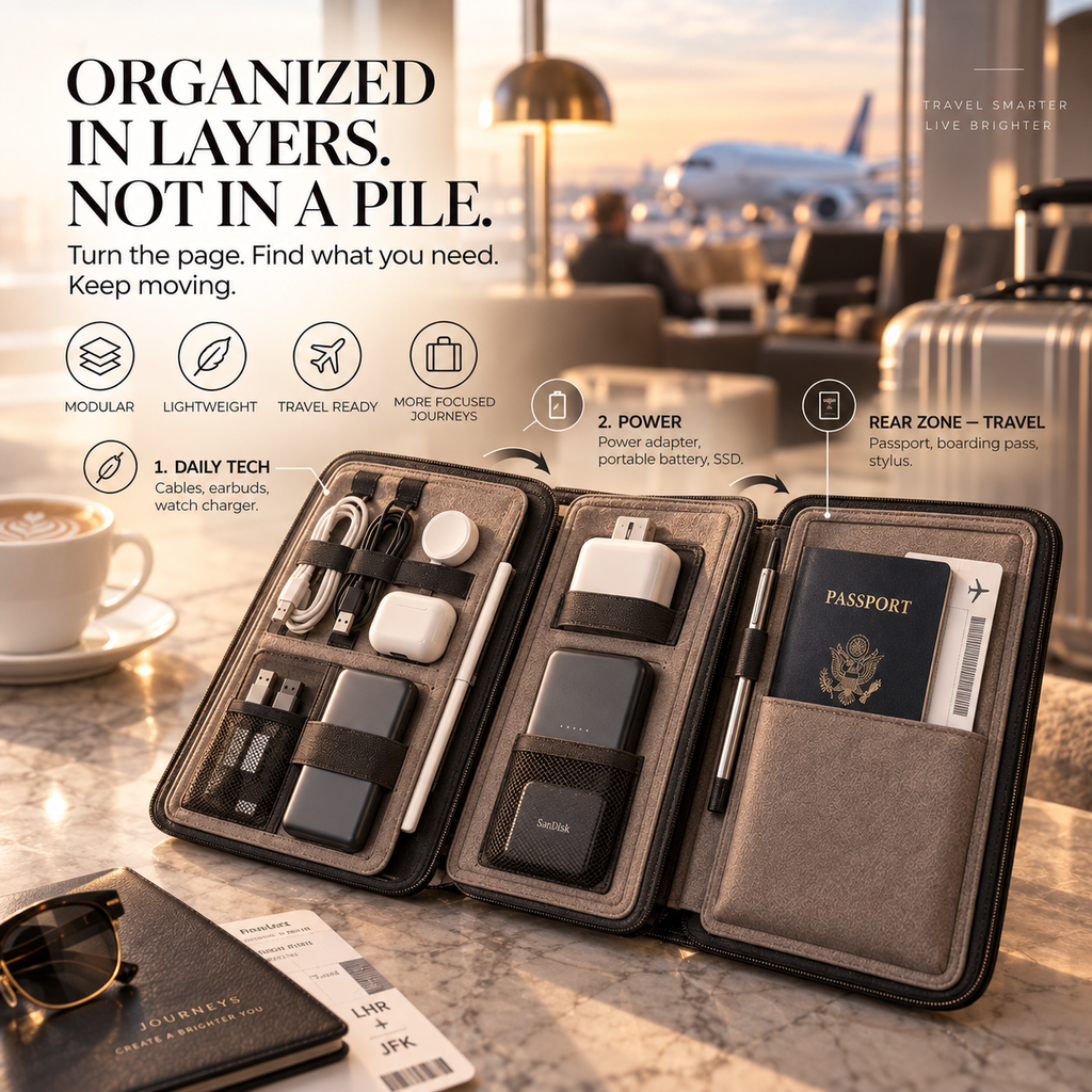 Travlixa™ Architectural Tech Travel Folio