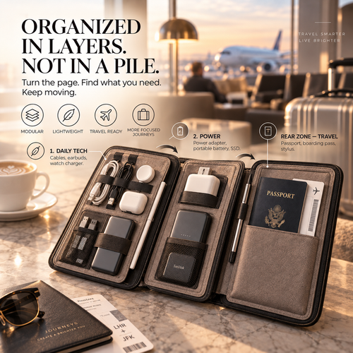 Travlixa™ Architectural Tech Travel Folio