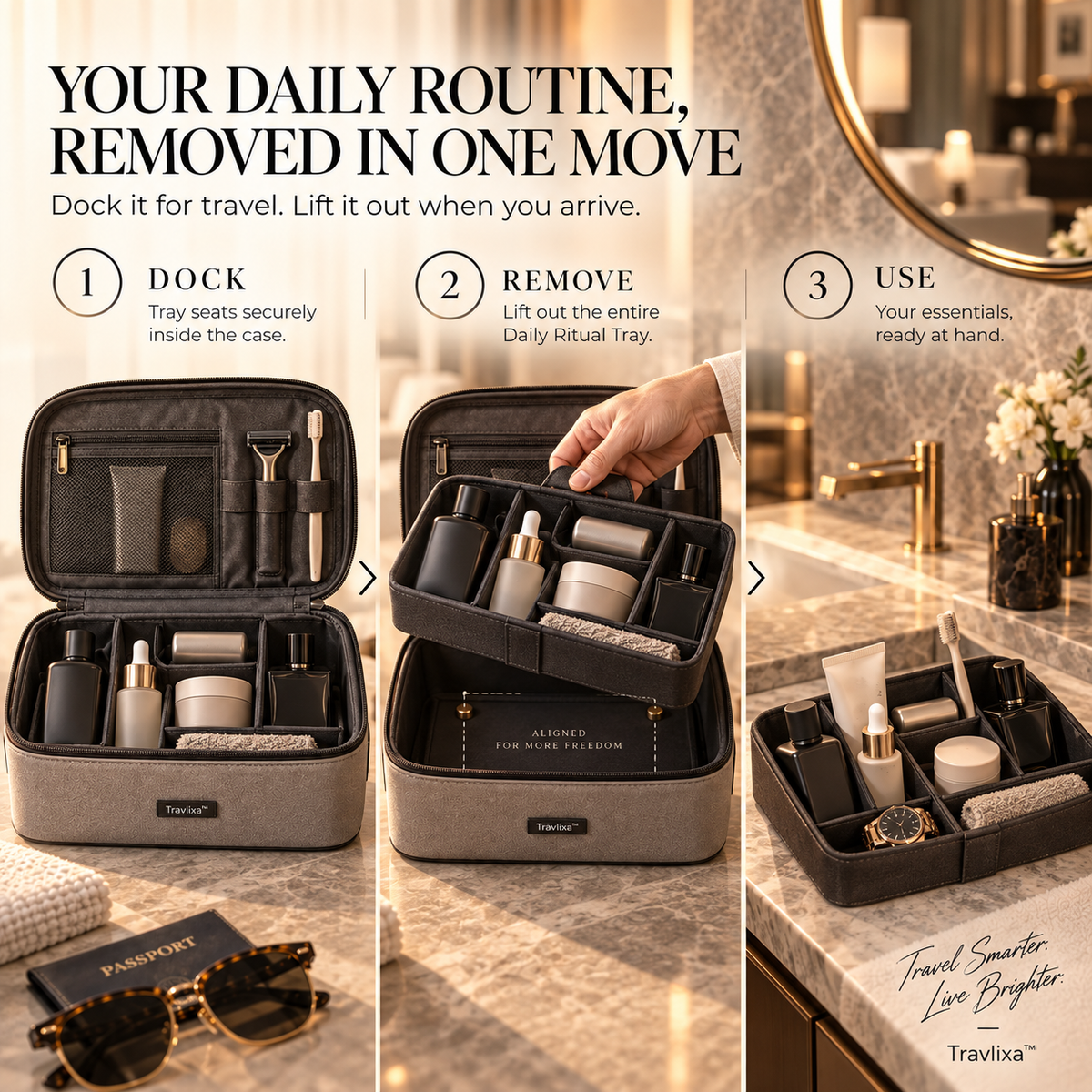 Travlixa™ HydroSeal Luxury Toiletry Case