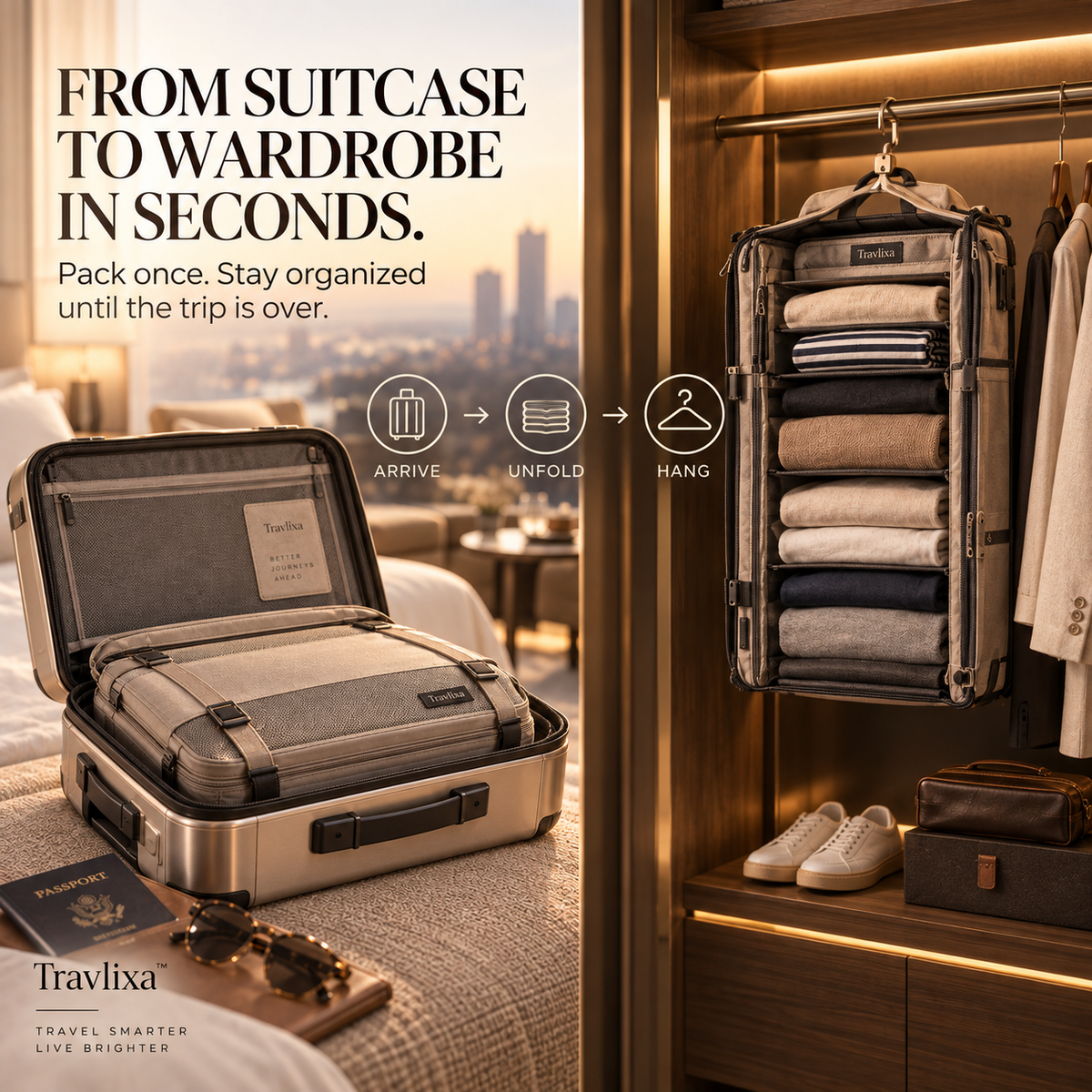 Travlixa™ Mechanical Compression Travel Wardrobe
