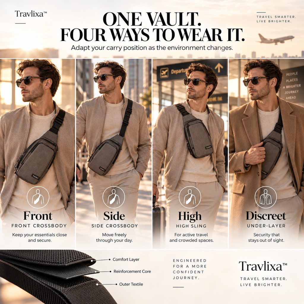 Travlixa™ Anti-Theft Modular Crossbody Vault