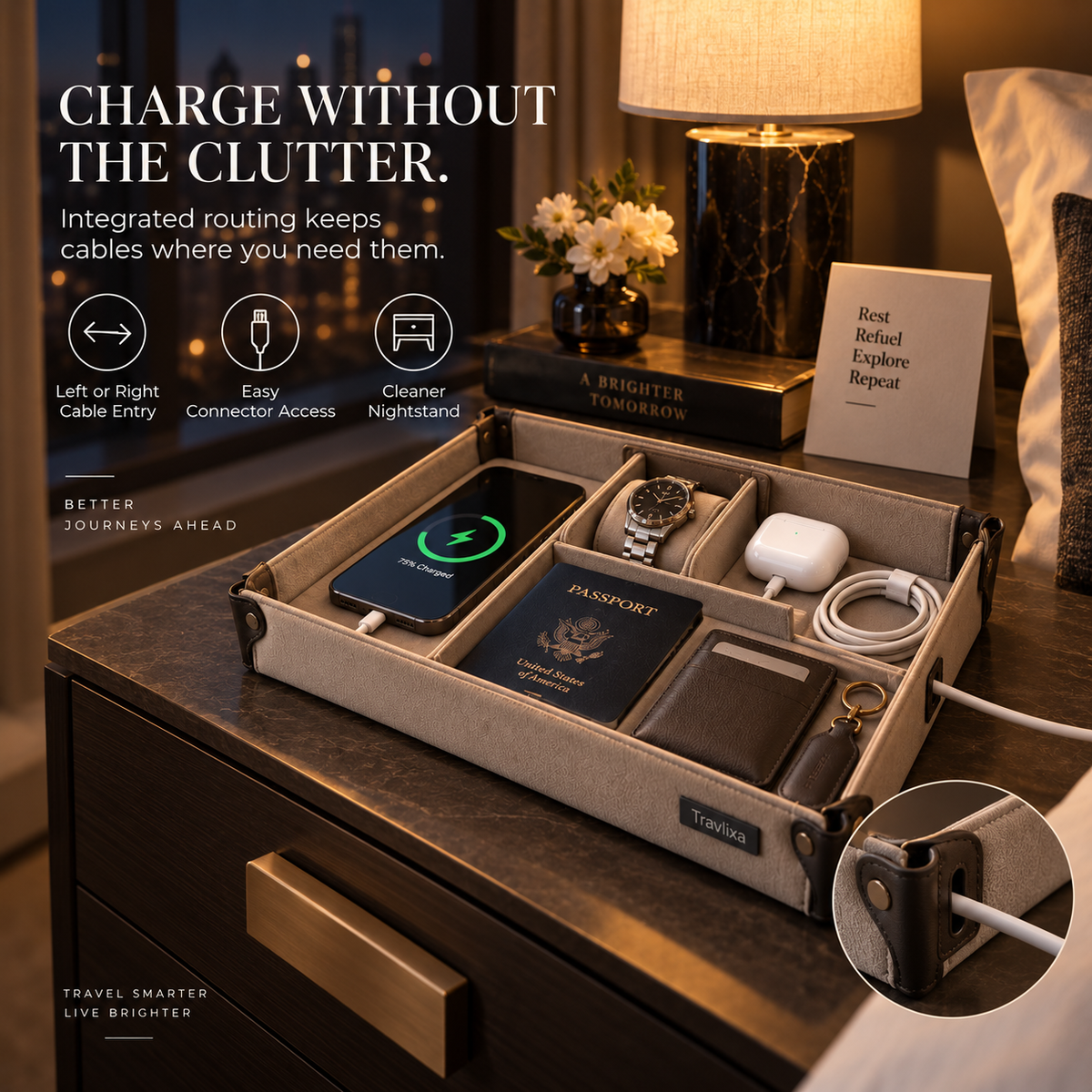 Travlixa™ Fold-Flat Travel Valet Station