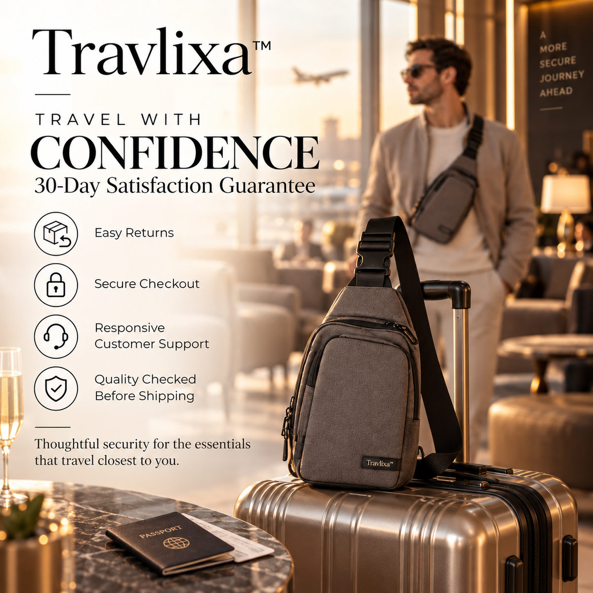 Travlixa™ Anti-Theft Modular Crossbody Vault