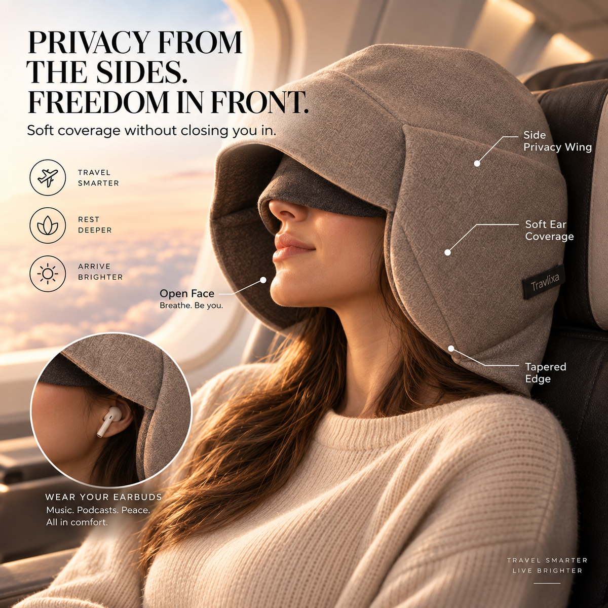 Travlixa™ Convertible Privacy Travel Hood