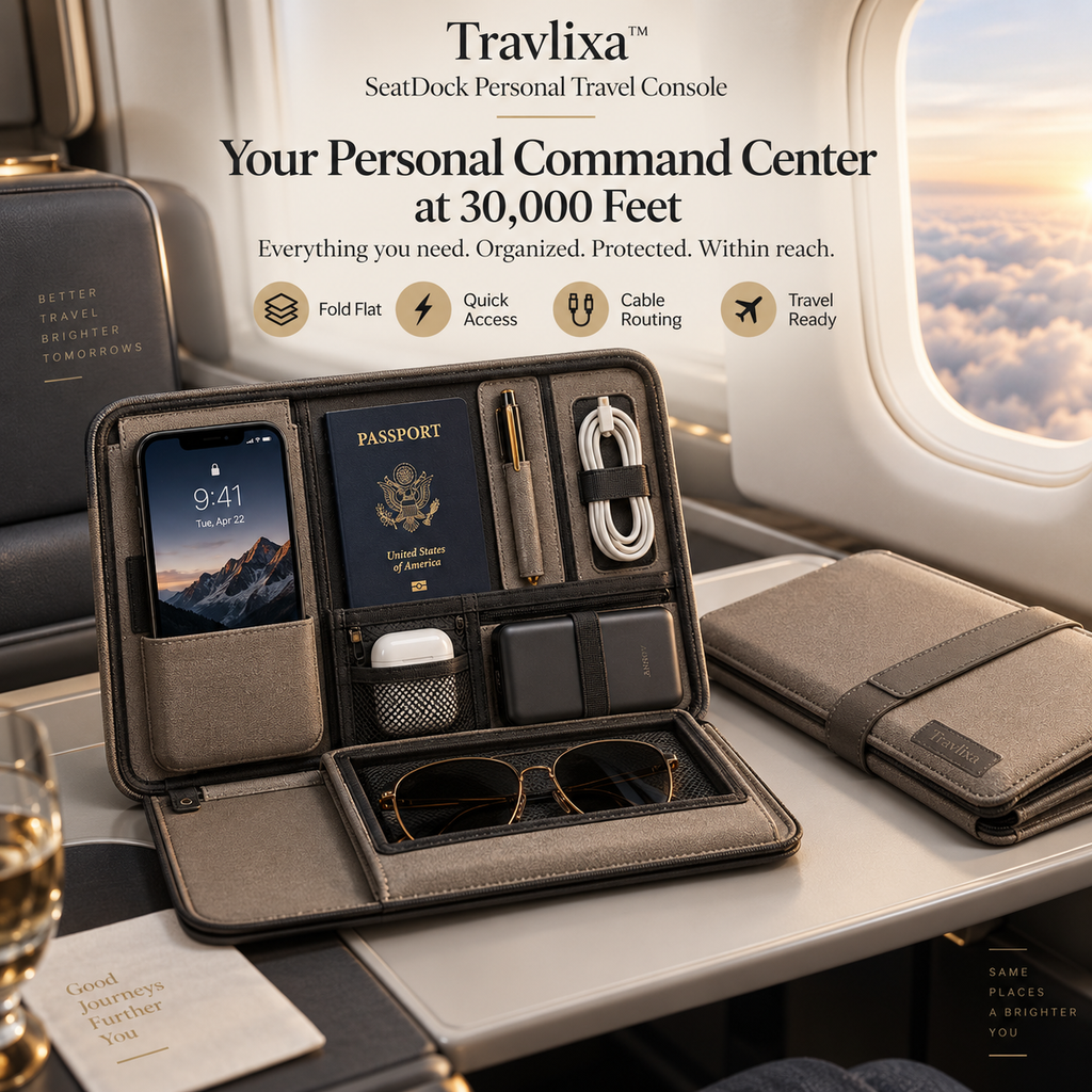 Travlixa™ SeatDock Personal Travel Console