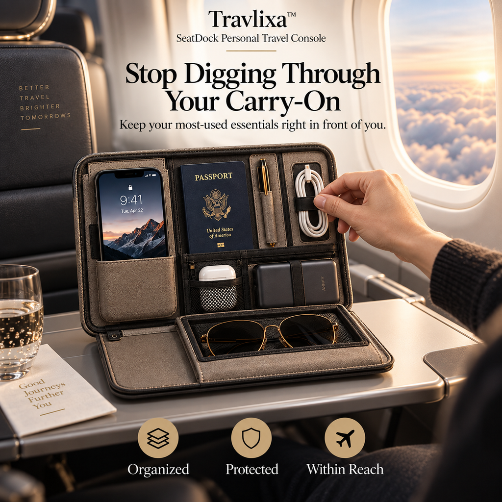 Travlixa™ SeatDock Personal Travel Console