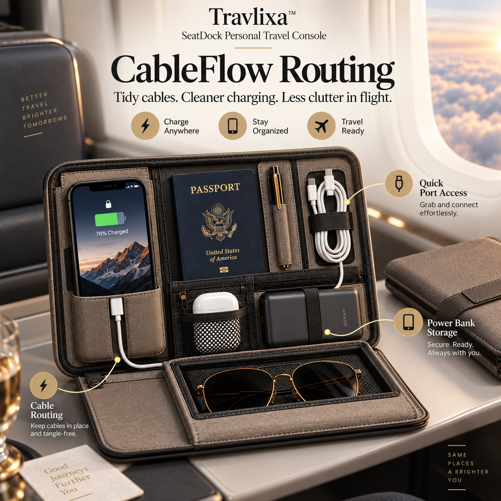 Travlixa™ SeatDock Personal Travel Console