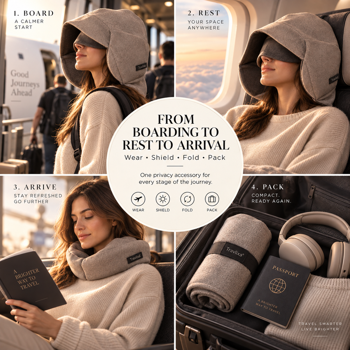 Travlixa™ Convertible Privacy Travel Hood