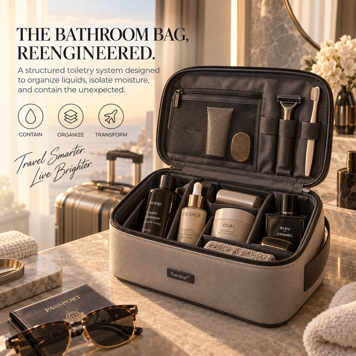 Travlixa™ HydroSeal Luxury Toiletry Case