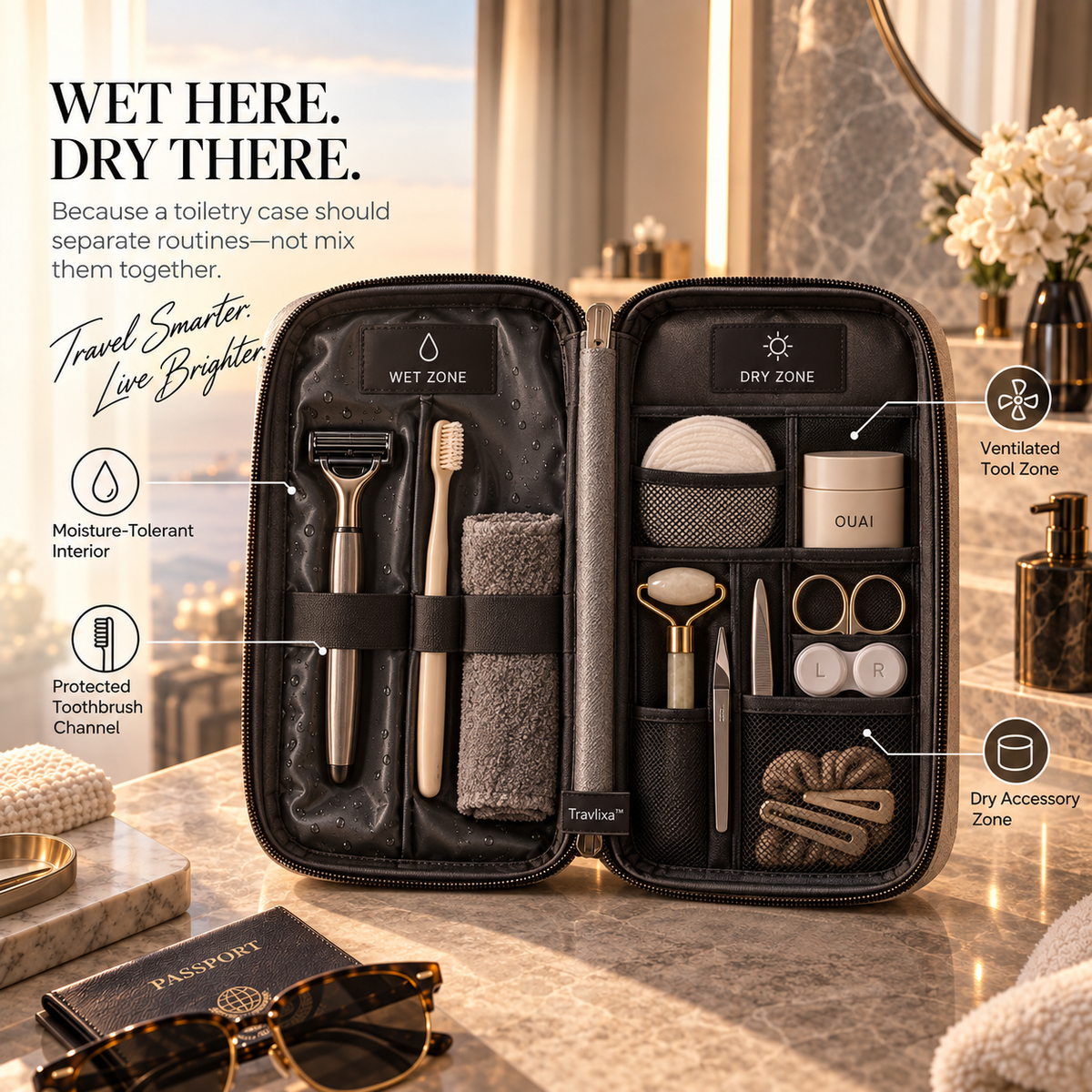 Travlixa™ HydroSeal Luxury Toiletry Case