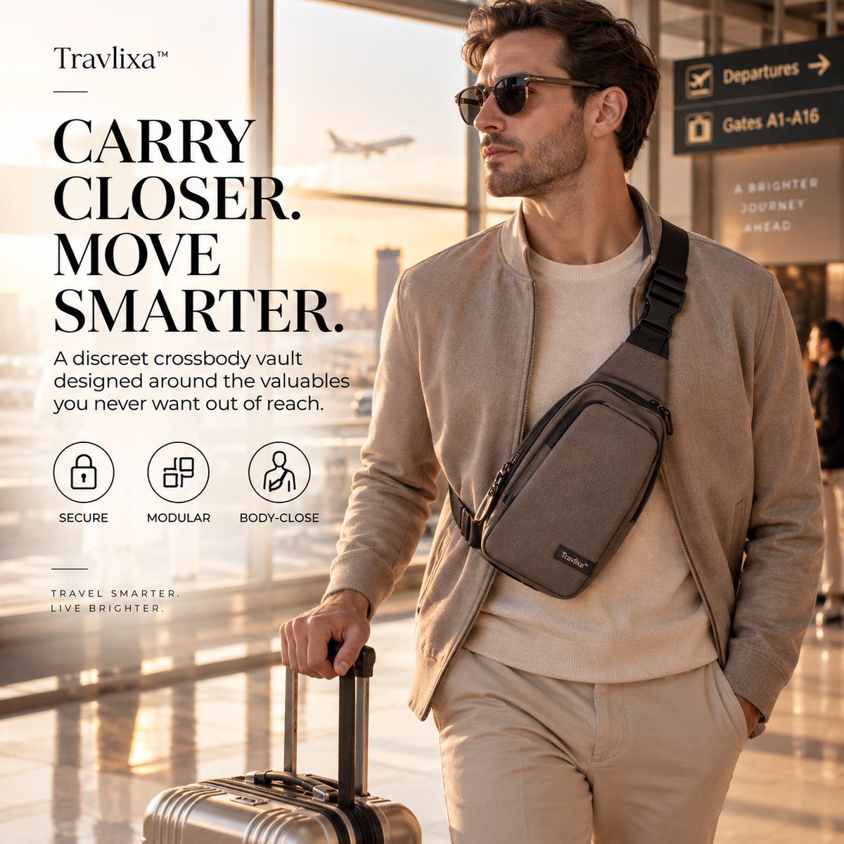Travlixa™ Anti-Theft Modular Crossbody Vault