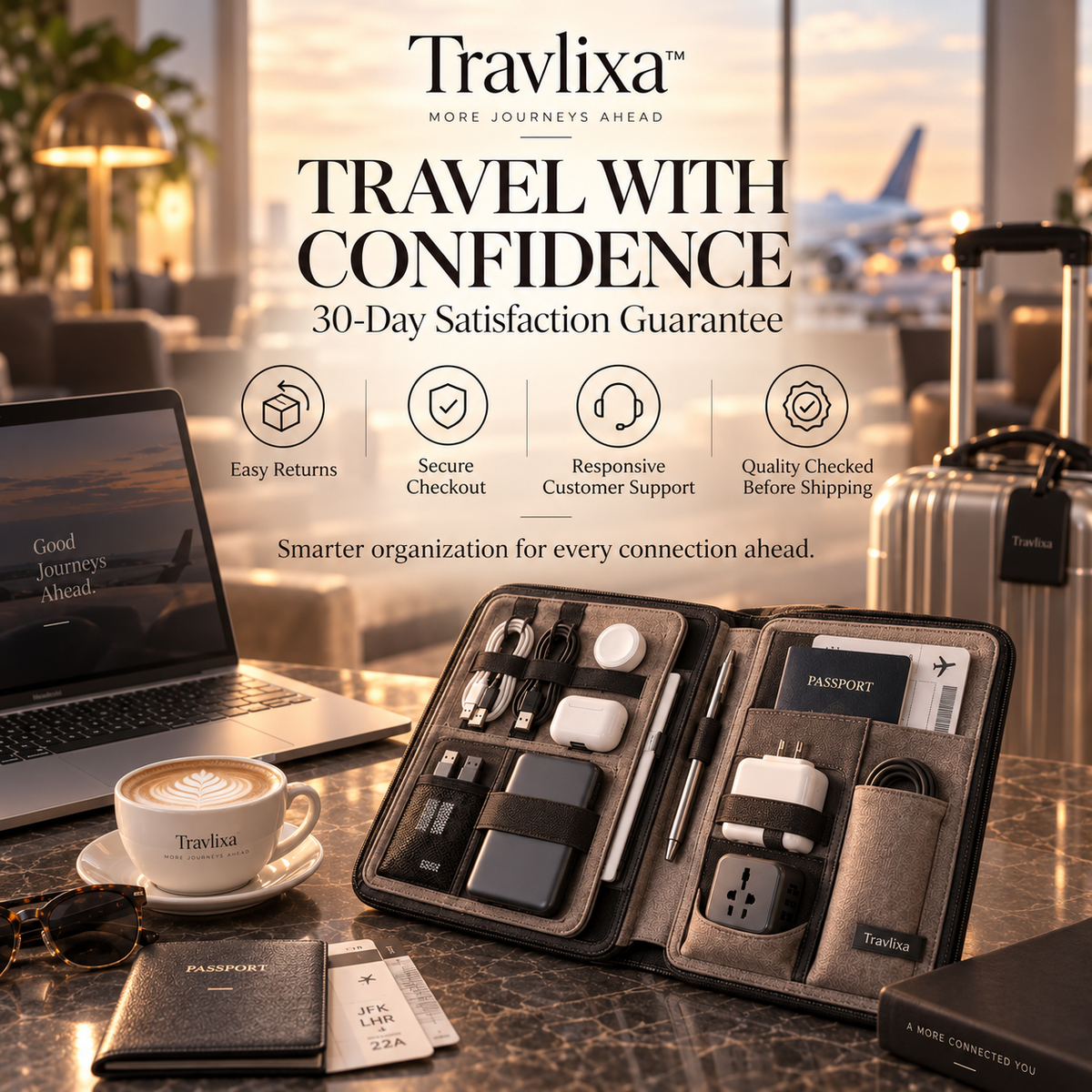 Travlixa™ Architectural Tech Travel Folio