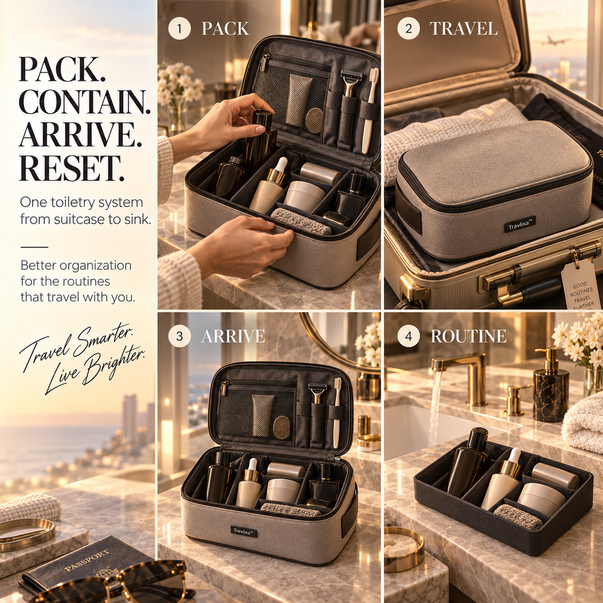Travlixa™ HydroSeal Luxury Toiletry Case