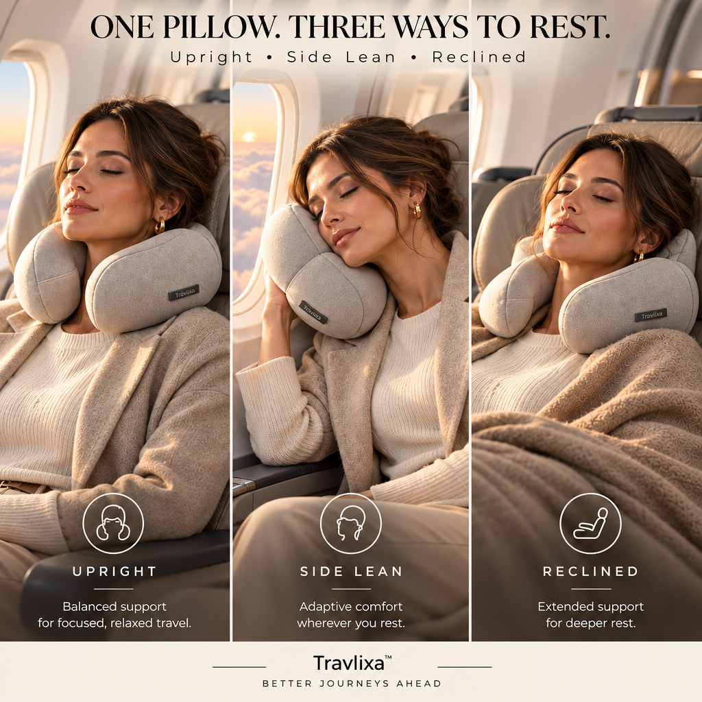 Travlixa™ Sculpted Modular Travel Pillow