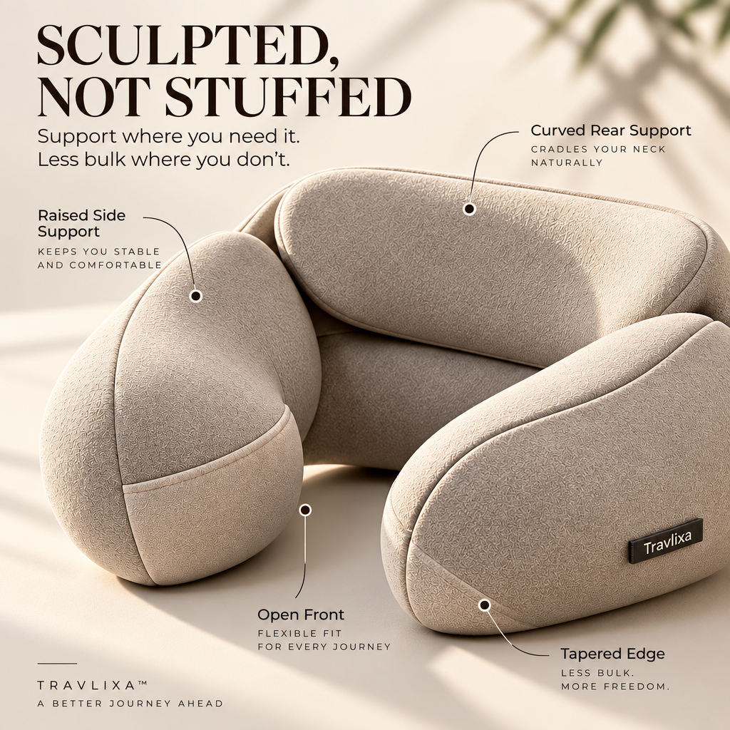 Travlixa™ Sculpted Modular Travel Pillow