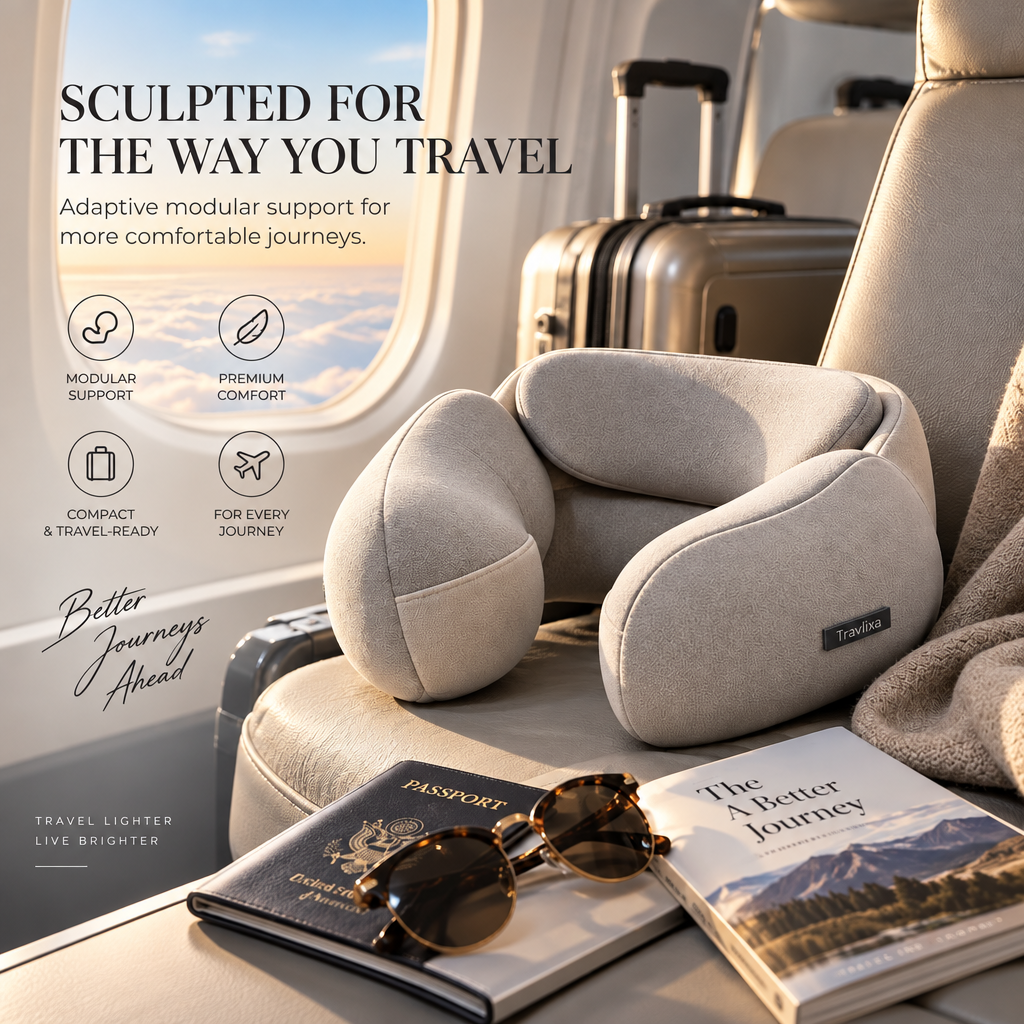Travlixa™ Sculpted Modular Travel Pillow
